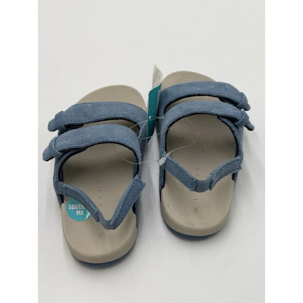 Reef Toddler Little Ojai Slide Sandal Suede Backstrap Dusk Blue Size 10 New